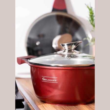 Мраморен комплект тенджери и тигани Goldmann