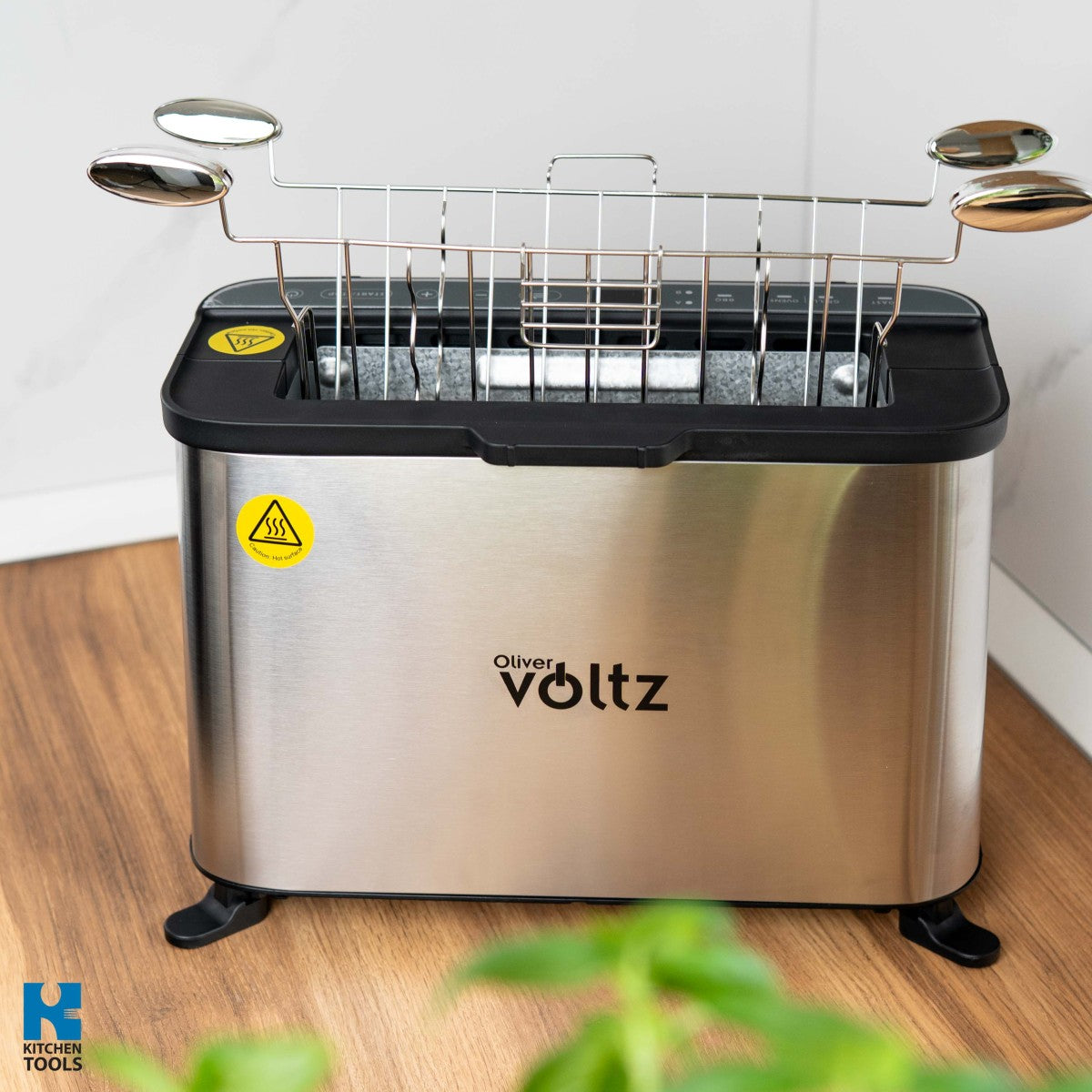Мултифункционален уред за готвене 4в1 Oliver Voltz OV51015R, 1700W, 240x225 мм, Защита от прегряване, Инокс/Черен