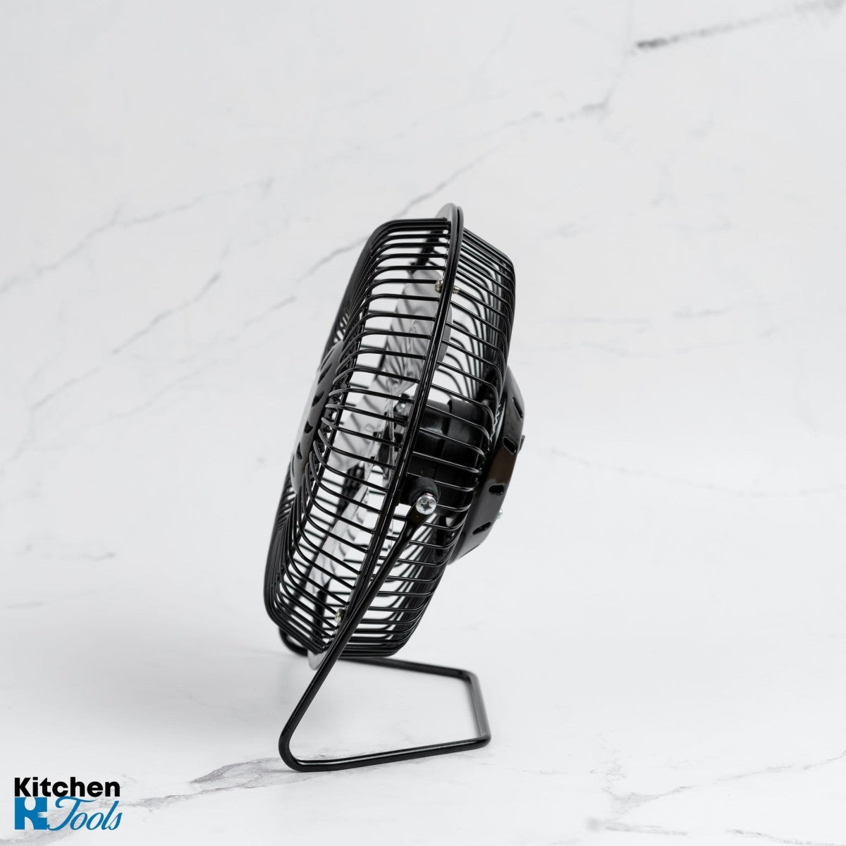 Настолен вентилатор, USB зареждане, 2.5W, 19 см, идеален за бюро/маса, черен, Rosberg