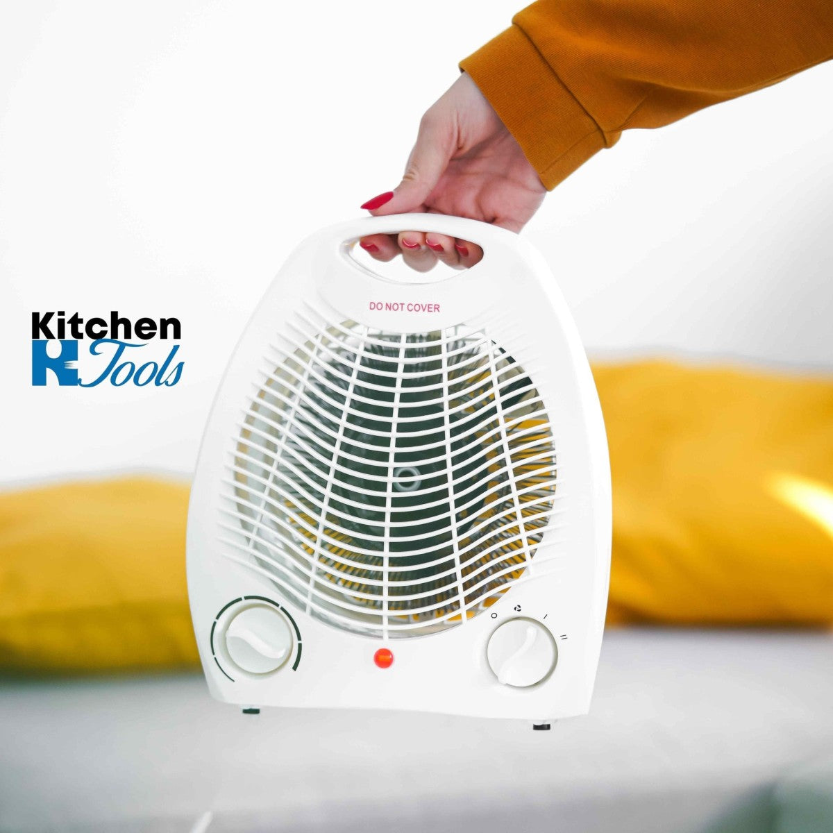 Преносим отоплителен уред с вентилатор, 2500 W, 3 степени на мощност, топъл/студен въздух, защита от прегряване, Rosberg