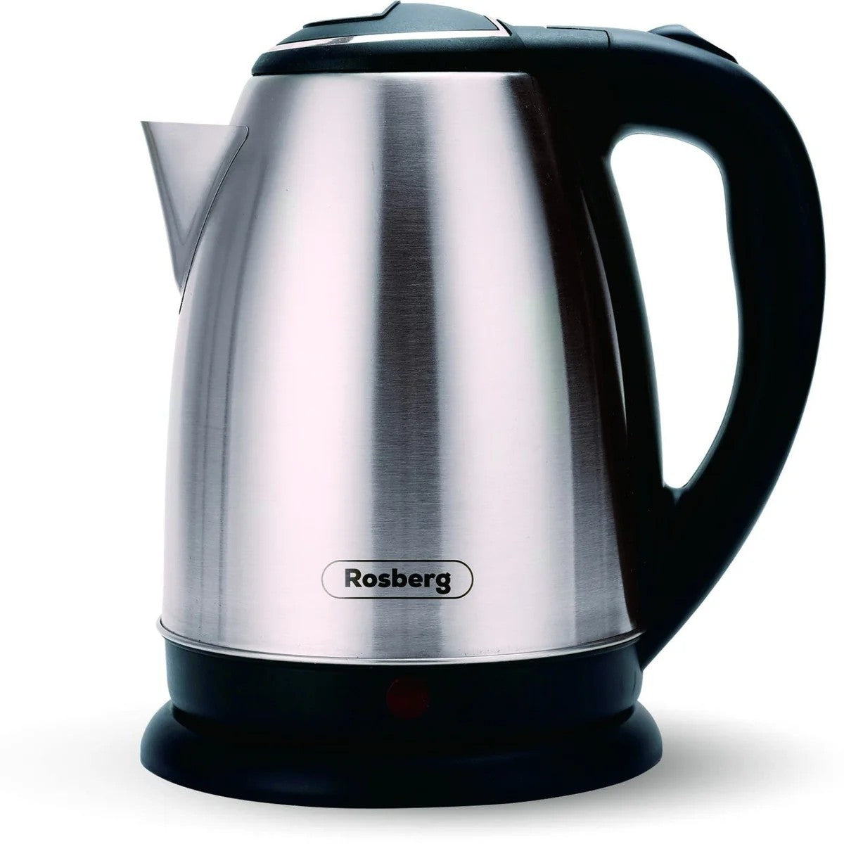 Електрическа кана, 1800W, 1.8L, Rosberg неръждаема стомана, автоматично изключване, херметичен капак, сребриста