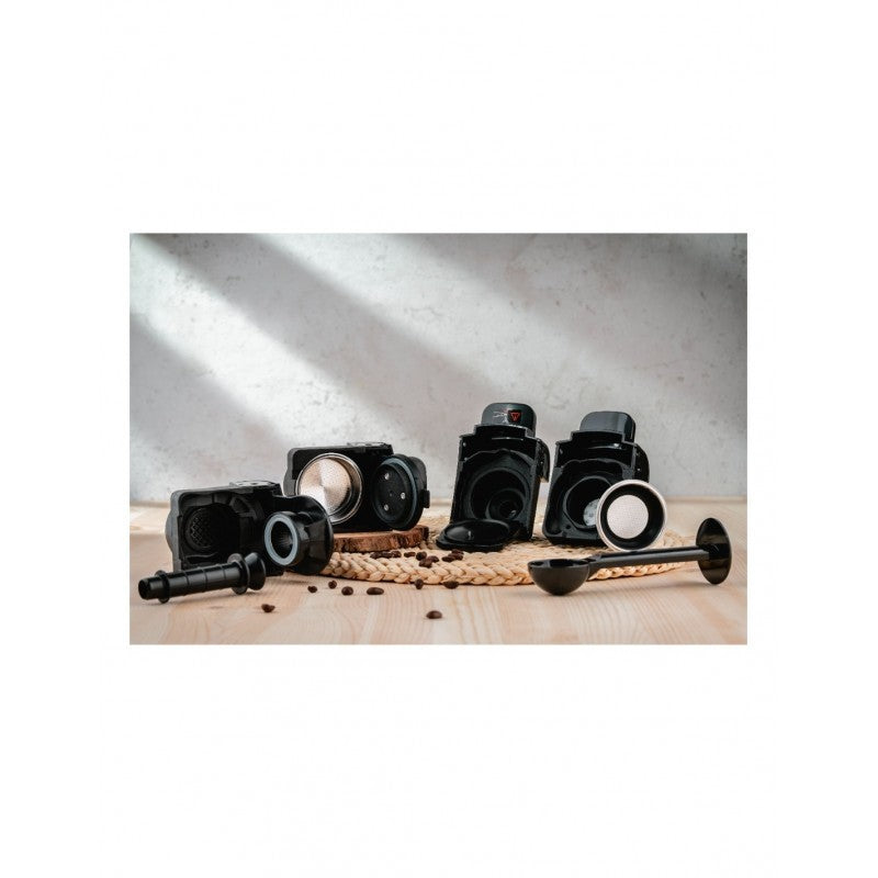 8-в-1 кафемашина с капсули, Oliver Voltz, 19 бара, 1450 W, червена