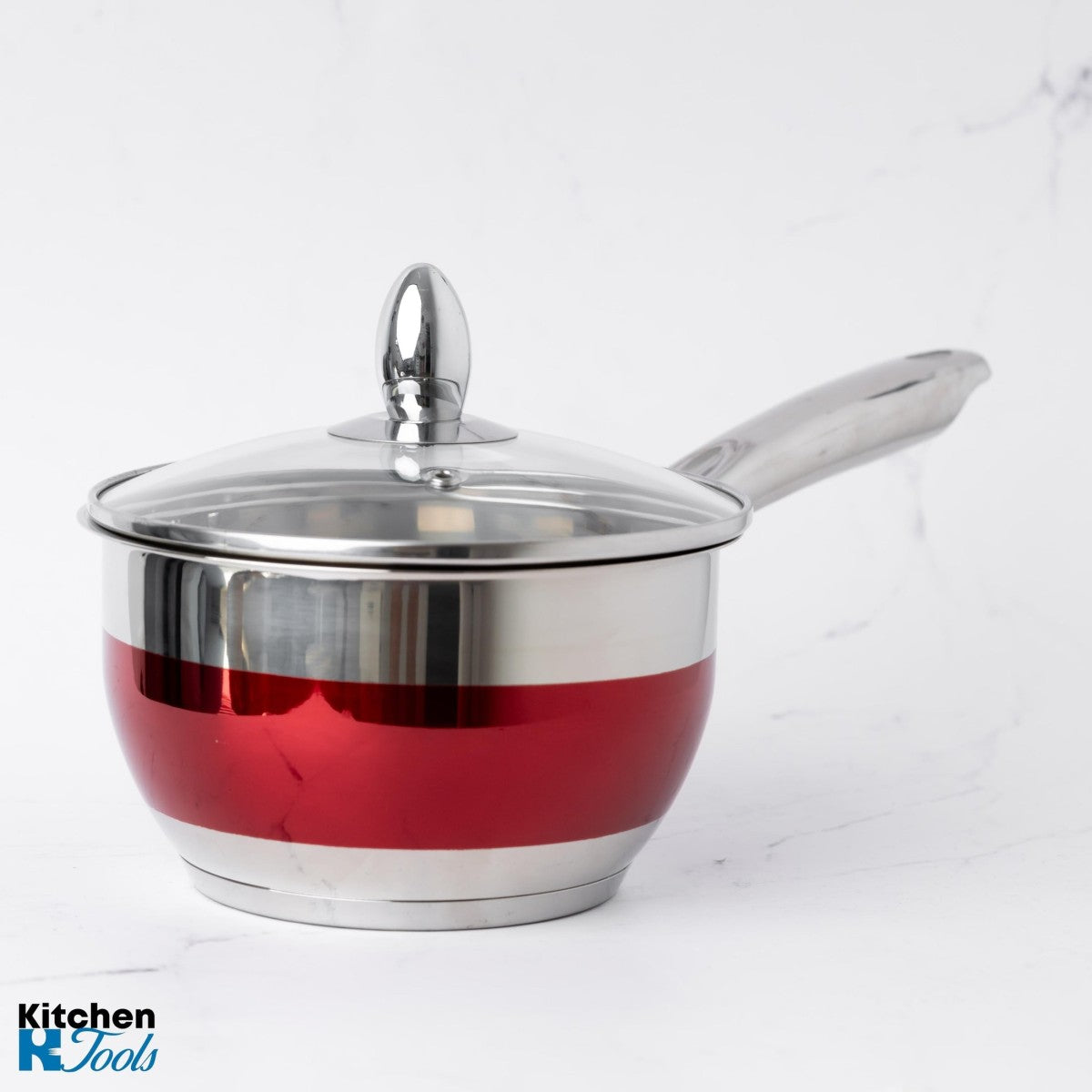 Тенджера от неръждаема стомана за сос, 2.5л, 18см, термоустойчив стъклен капак, включително индукция, Bohmann, Rosie