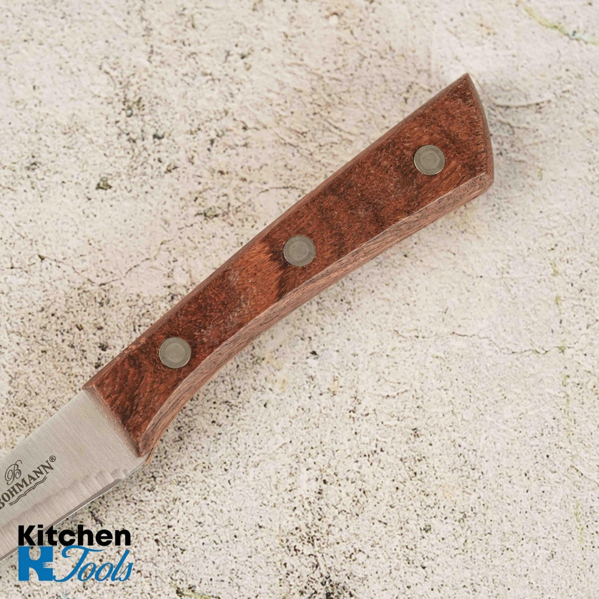 Нож за кори с острие от неръждаема стомана и дървена дръжка Bohmann, 9см