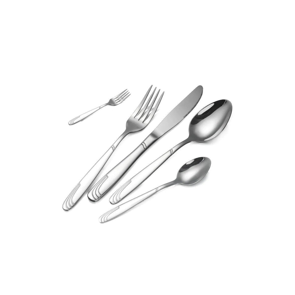 Комплект прибори 30 части Bohmann Premium, Неръждаема стомана, сребро