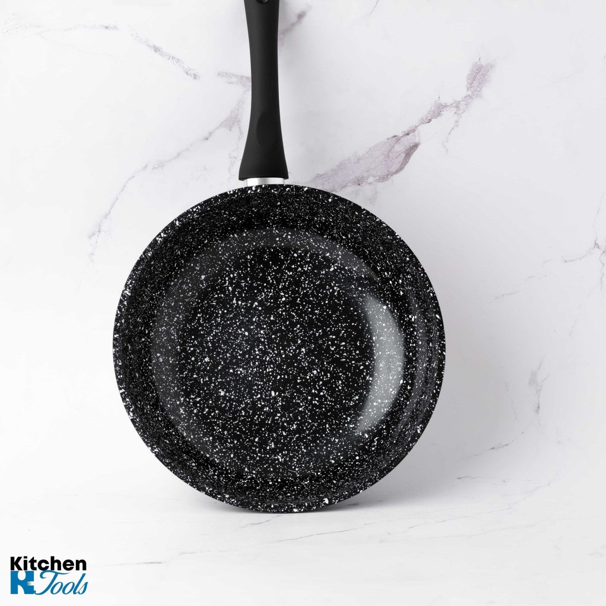 WOK тиган с незалепващо покритие, 26x5.5cm 2.9 L, керамично покритие, мека дръжка, Goldamnn, мрамор