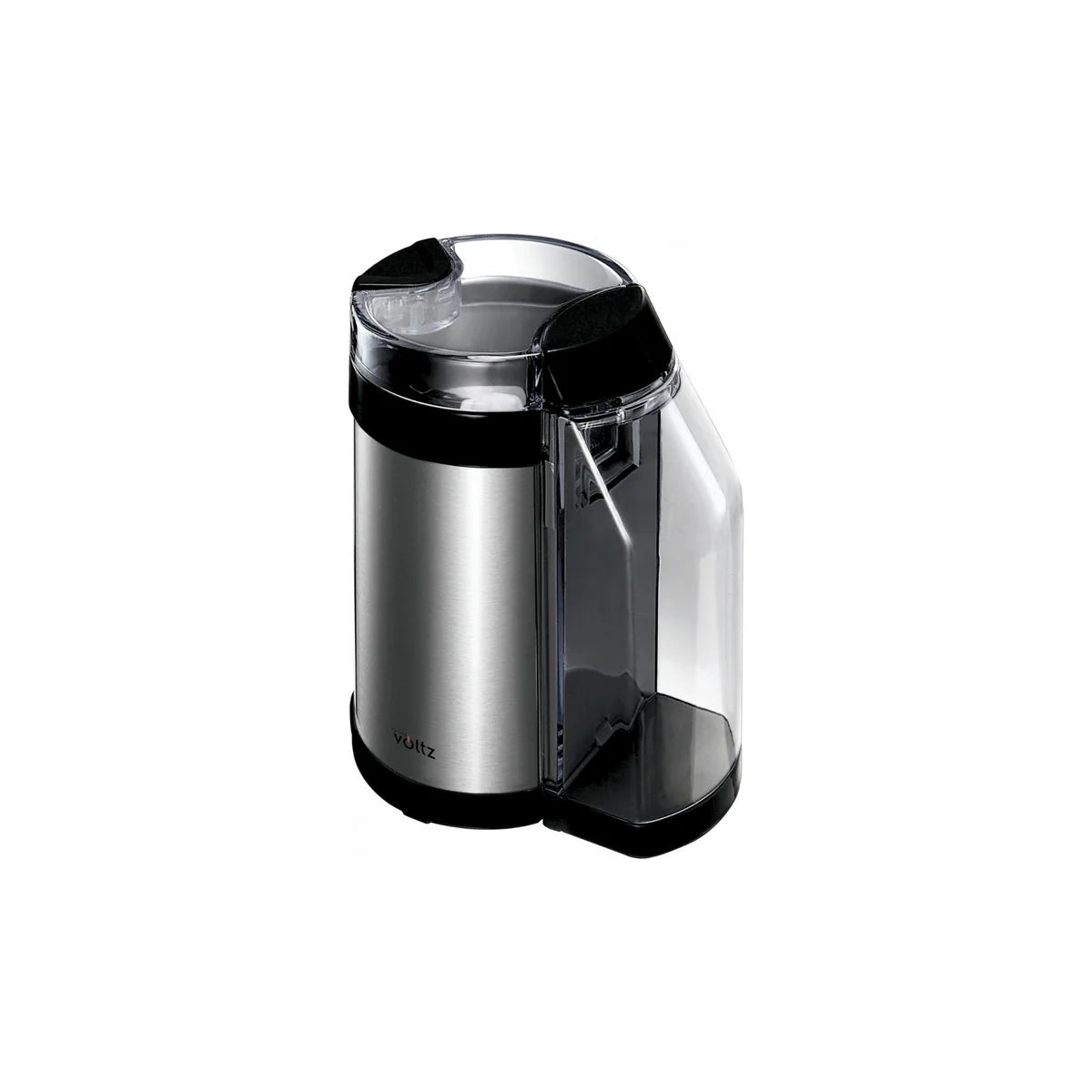 Електрическа кафемелачка, 130W, подвижен контейнер 50g, 2 цедки, корпус от неръждаема стомана, Oliver Voltz, черен