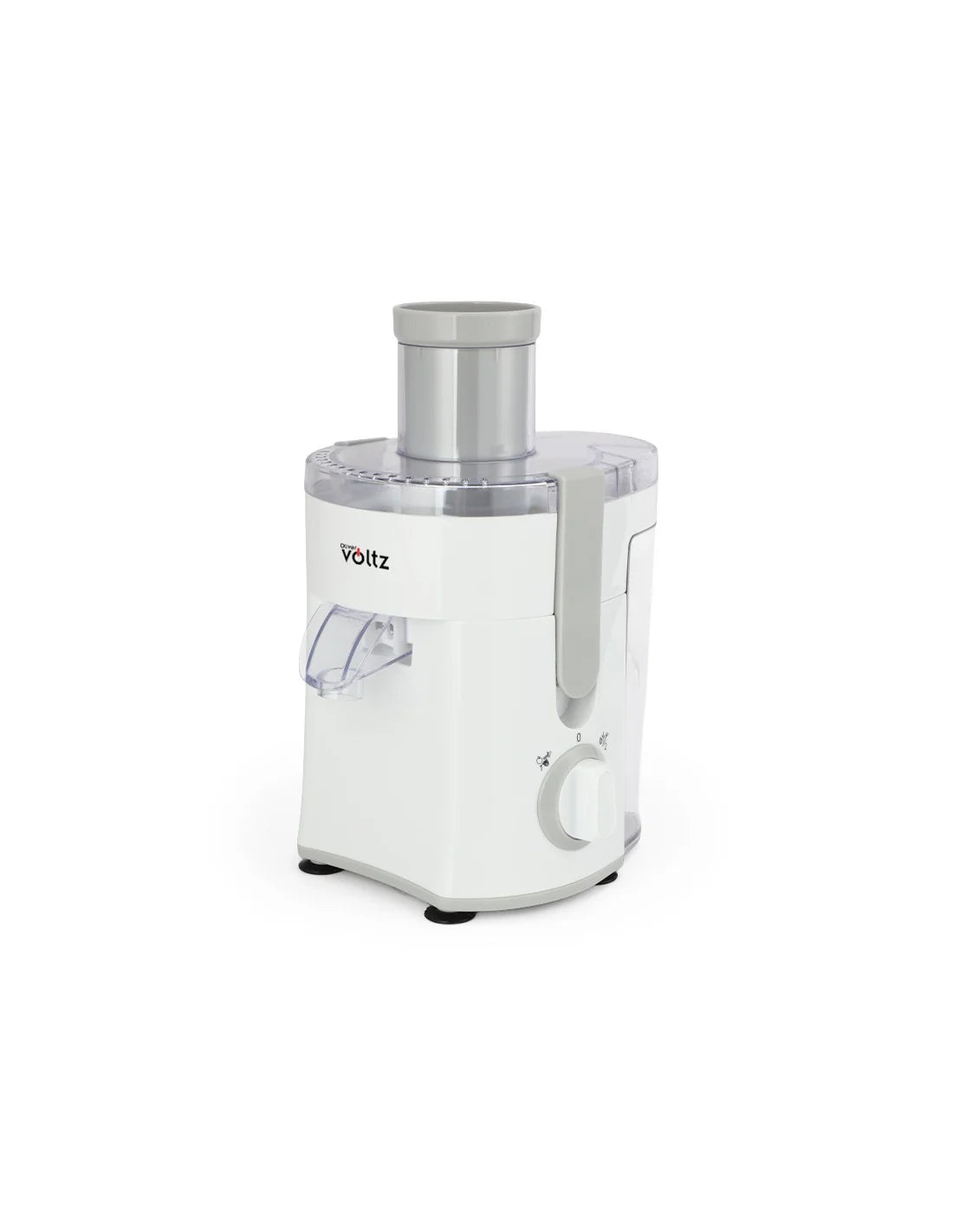 Сокоизстисквачка Oliver Voltz OV51160C, 400W, 600 мл, 2 степени, Голям отвор, Контейнер за отпадъци, Тиха, Бял