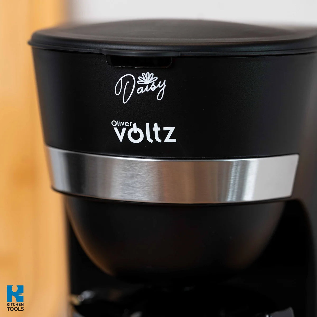 Кафемашина Oliver Voltz, 600W, 1.25 л, Противокапкова система, Прозрачен резервоар за вода, Черен